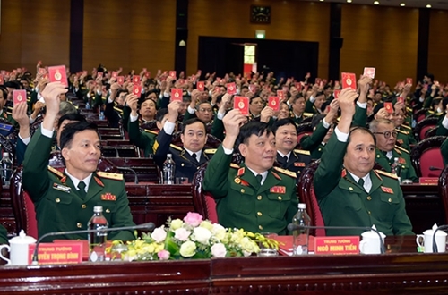大会表决通过越共军队第十一次代表大会决议草案