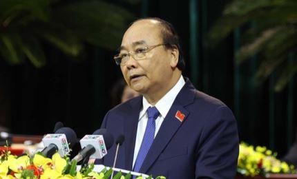 阮春福总理出席越共胡志明市第十一次代表大会