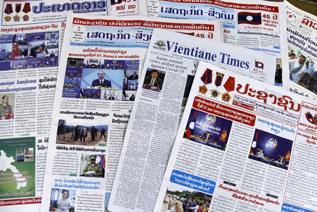 老挝媒体密集报道第37届东盟峰会会况（图：越通社）