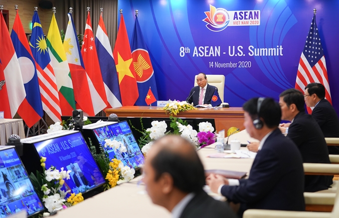 越南政府总理阮春福主持第8次东盟与美国领导人会议（图源：CPV）