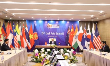 越南政府总理阮春福主持以视频形式召开的东亚峰会