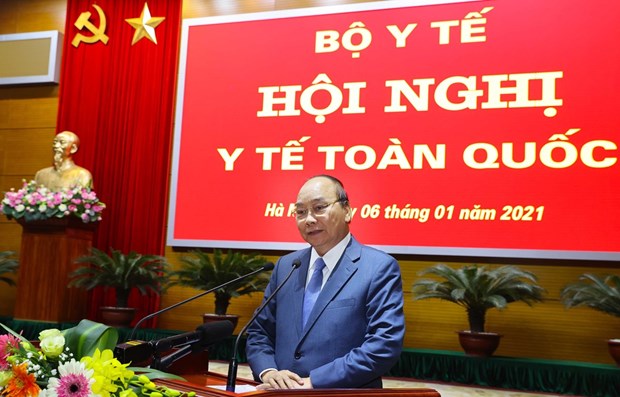 阮春福总理在会上发表讲话（图：CPV）