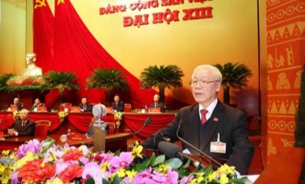 老挝领导人向越共中央总书记、国家主席阮富仲致贺电