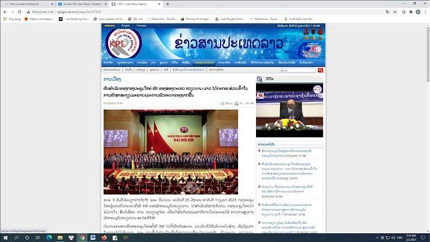 老挝《巴特寮报》强调越南与老挝两国党代会取得圆满成功的重要意义