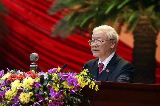 阮富仲同志当选2021-2025年任期越共中央总书记（图源：越南之声）