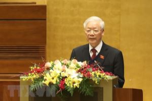 阮富仲同志在越南第十四届国会第十一次会议上作2016至2021年任期国家主席工作报告