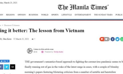 菲律宾媒体：越南创造了抗击新冠肺炎疫情的“妙招”