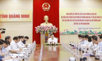 越南国会主席王廷惠前往广宁省视察人民议会换届选举筹备工作