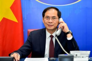 越南外交部长裴青山与波兰外交部长兹比格涅夫•劳互通电话
