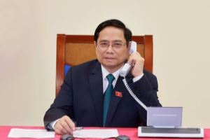 老挝总理潘坎•维帕万与越南新任总理范明正通电话祝贺就任
