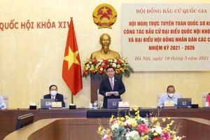 越南国会主席王廷惠主持换届选举工作全国视频会议