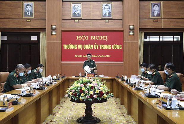 越南国防部部长潘文江主持召开会议（图源：国防部）